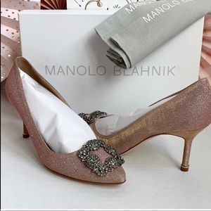NWT Manolo Blahnik Hangisi Jeweled Pumps 💎